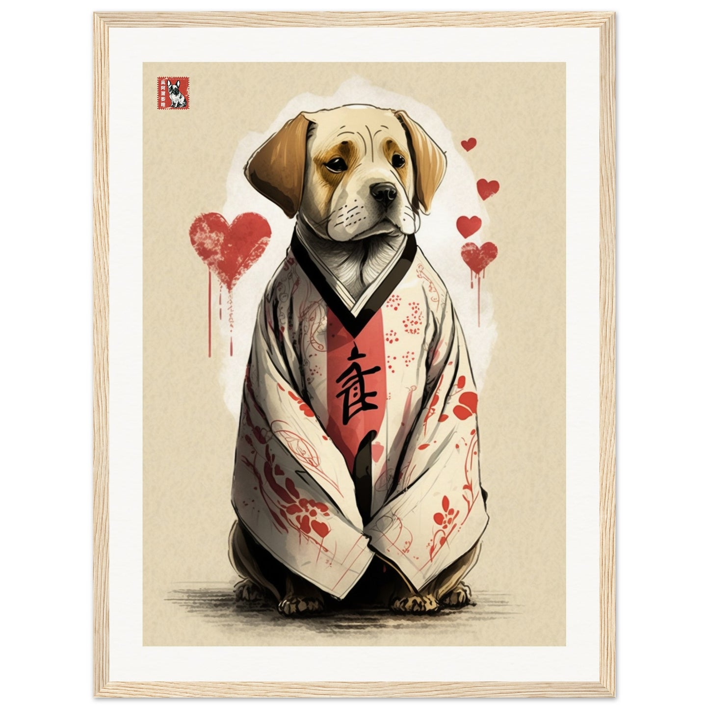 Dog Kimono Love I